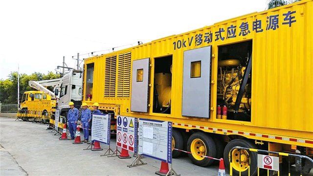 今天300kw發(fā)電機(jī)出租，為豐臺(tái)小區(qū)電力改造供電